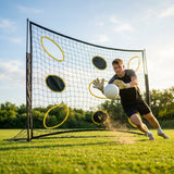 Ball deflector training equipment for sports with PVC and steel