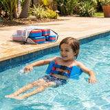 Flotation belt for children made of EVA foam in blue and red - product detail