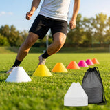 Training marker cones in vibrant Fluro colours for sports drills - product detail