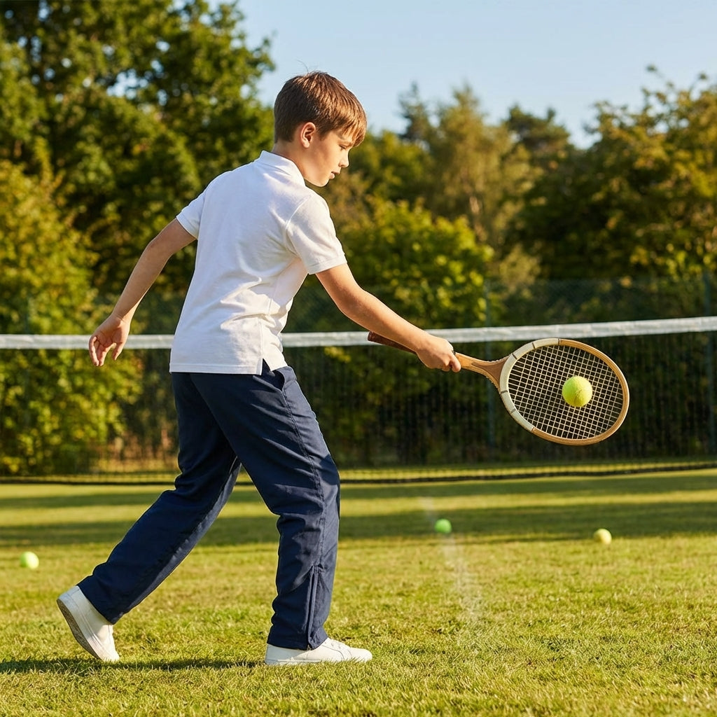 Junior tracksuit bottoms made from lightweight polyester