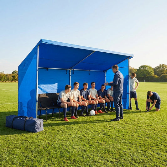Portable team shelter in 10 colours with steel frame for sports events - product detail