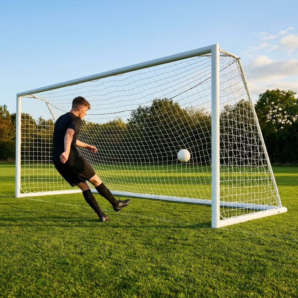 21x7ft football goal with steel frame for schools and parks