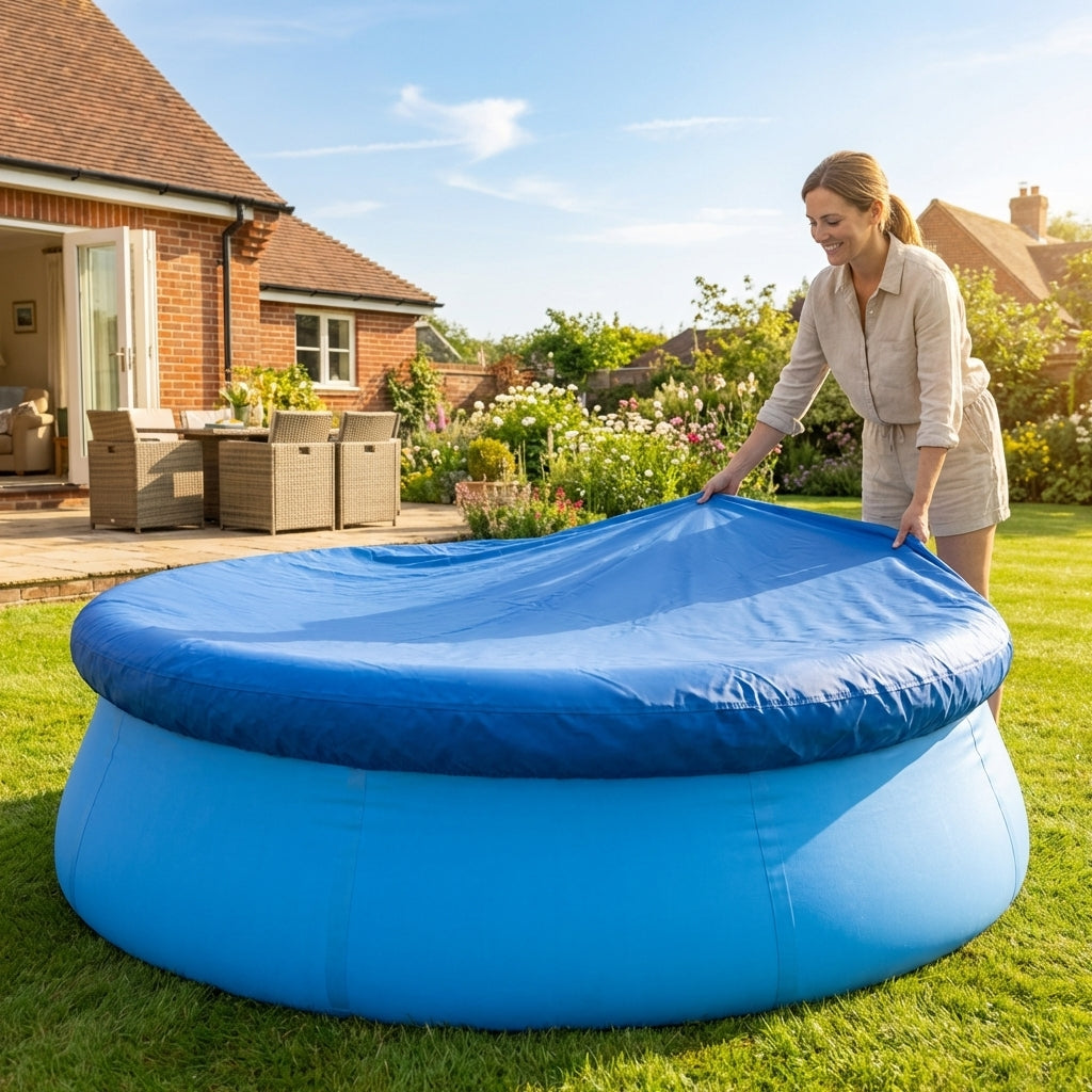 Durable swimming pool cover for outdoor use