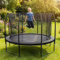 Trampoline jumping mat in black, high-performance fabric for garden trampolines