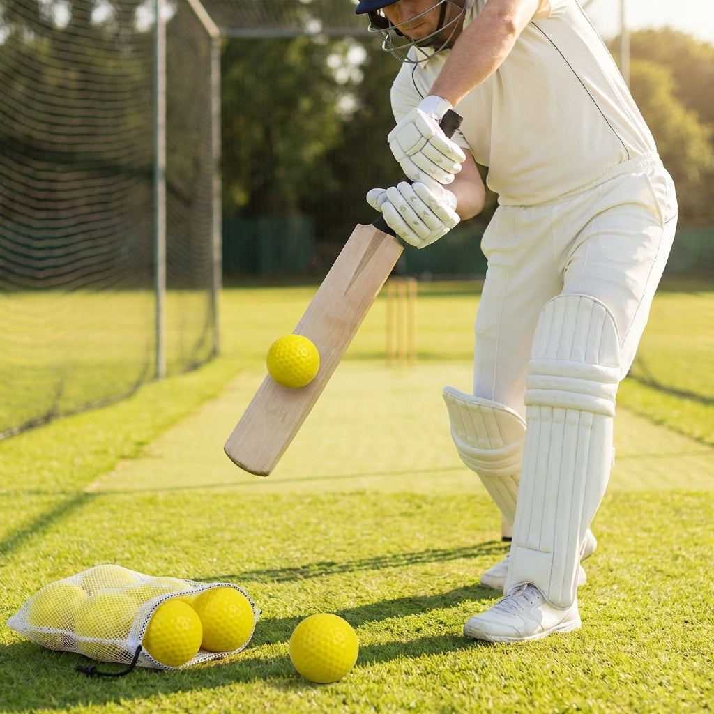 Cricket training balls 6-pack mixed for indoor and outdoor