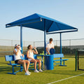 Aluminium tennis court bench in green for tournament use - product detail