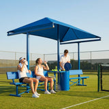 Aluminium tennis court bench in green for tournament use - product detail