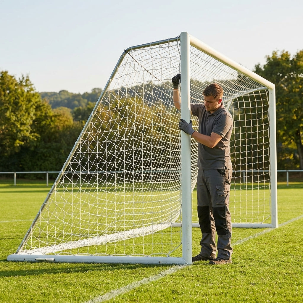 12ft x 4ft Football Goal Nets in HDPE for Schools and Clubs