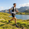 Running hydration vest with adjustable straps and storage pockets