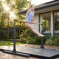 Adjustable gymnastics training bar with steel and beech construction - product detail