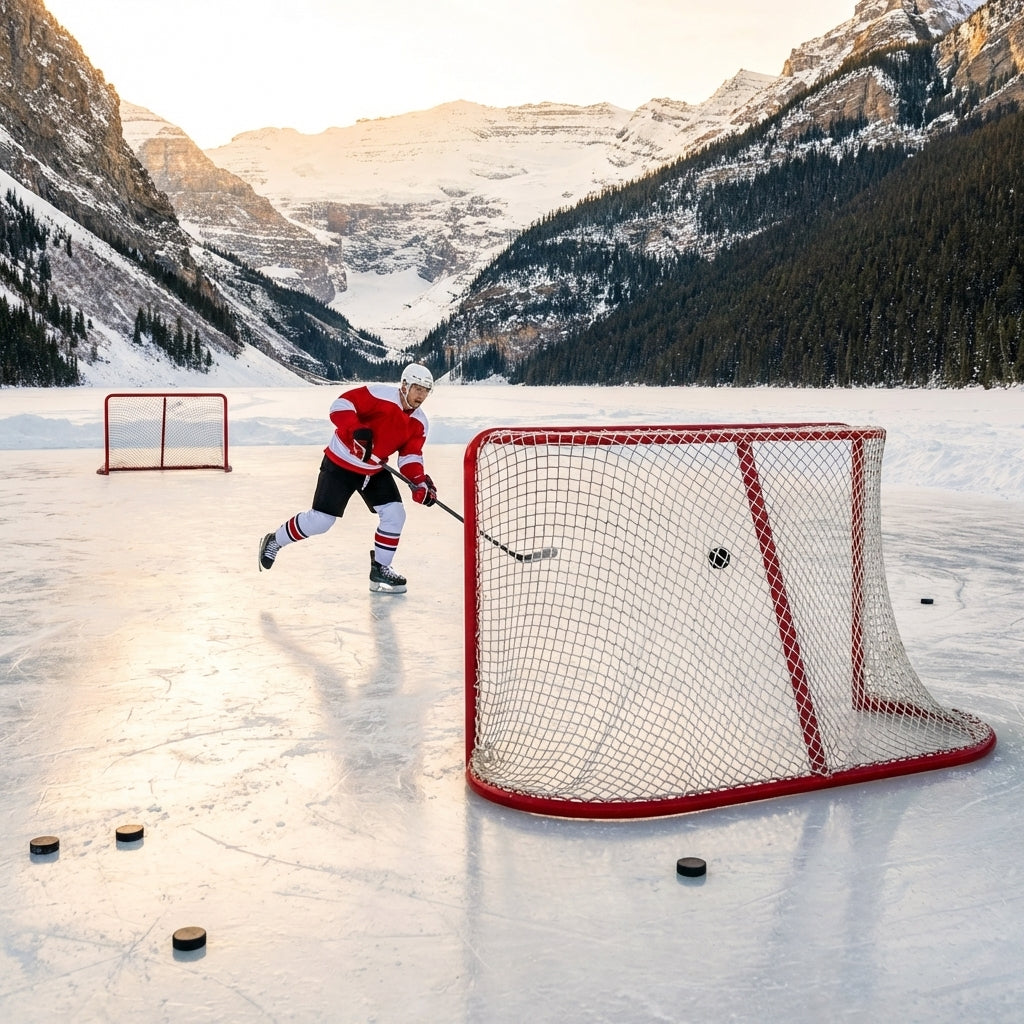 Professional ice hockey goal net with 42mm mesh squares - product detail