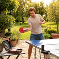 Professional table tennis bat with carbon fibre layers
