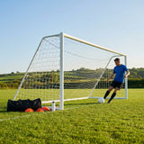Steel football goal with galvanised steel frame for outdoor use - product detail