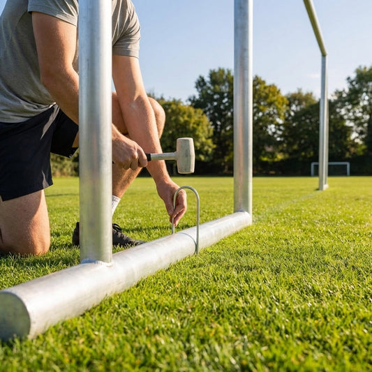 Steel U-Peg Goal Anchors 18in for Outdoor Football Pitches