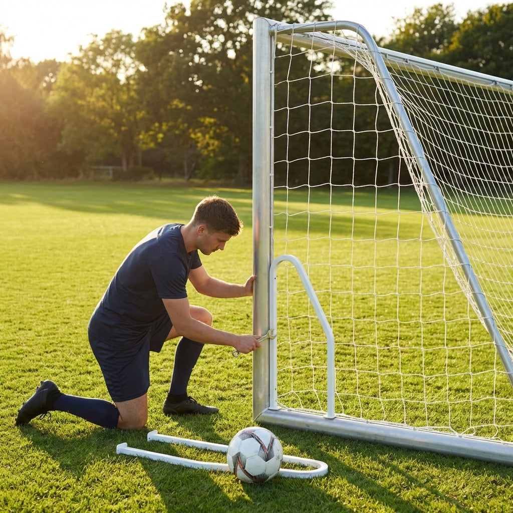 Aluminium D-Brackets for Football Goal Net Support