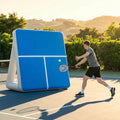 Inflatable tennis rebound wall with adjustable angles for training
