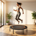 Mini exercise trampoline with steel frame for home and gym workouts
