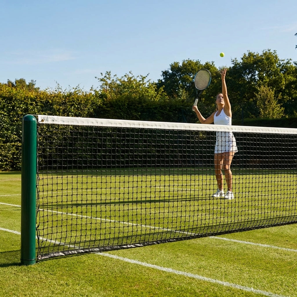 42ft doubles tennis net, braided HDPE, professional use