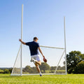 Combination goal posts with durable uPVC frame for garden use - product detail