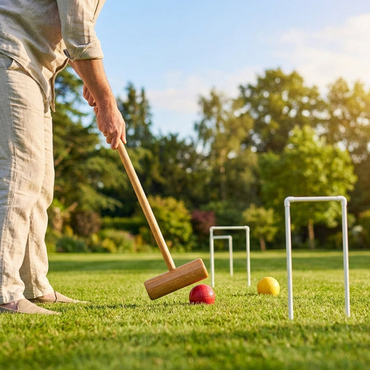 Senior Pro Croquet Set with colourful balls for garden use