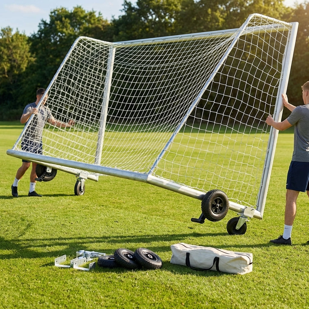 All-terrain football goal wheels for easy movement - product detail