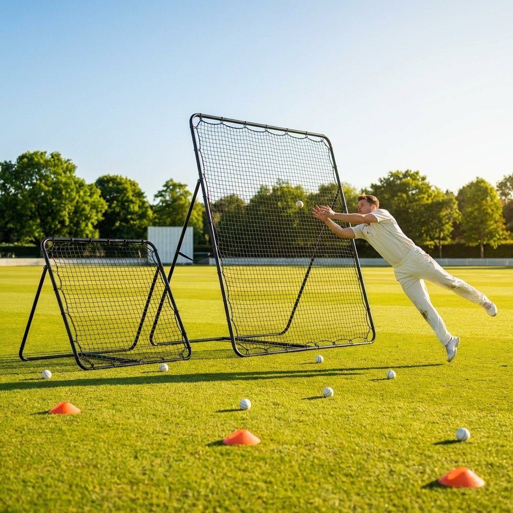 Cricket Rebound Net with Galvanised Steel Frame for Fielding Practice - product detail