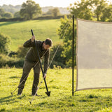 Archery netting poles 9ft powder coated steel for archery clubs