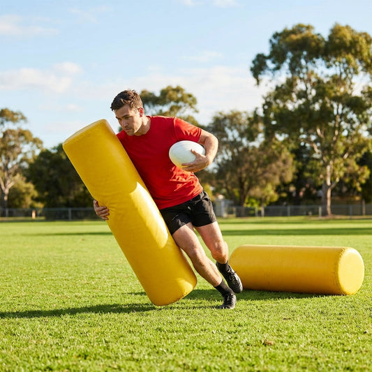 Yellow Aussie Rules Tackle Tube for dynamic football training
