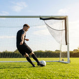 Football goal target sheet with high visibility borders for training