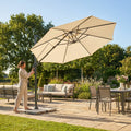 Cantilever garden parasol with 3m UV30+ canopy and steel frame