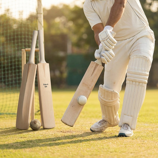 Cricket training bat crafted from Kashmir Willow, available in three sizes - product detail