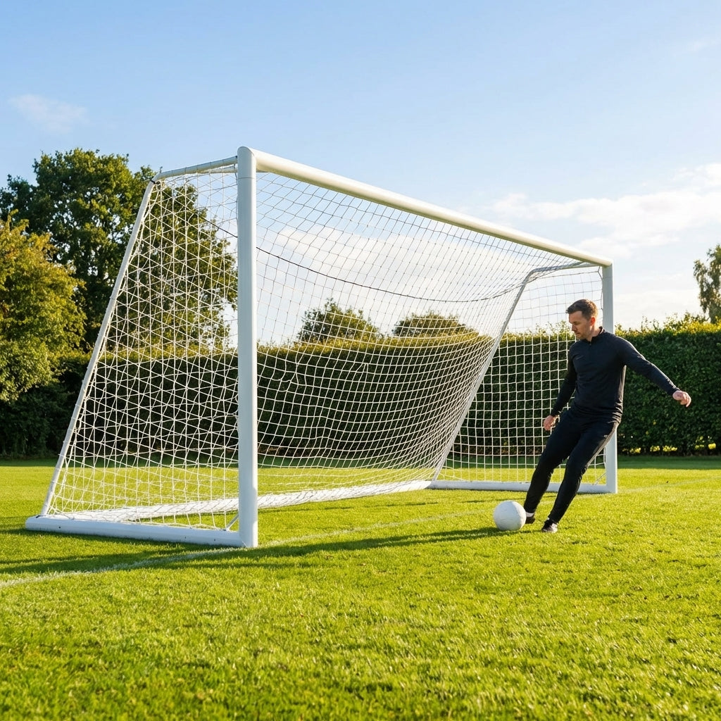 21ft x 7ft reinforced aluminium football goal