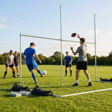 10x6ft aluminium football goal with HDPE net for sports clubs - product detail