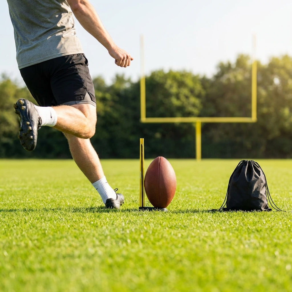 American football kicking tee with adjustable angles