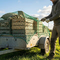 Ultra heavy duty trailer nets for secure cargo transport
