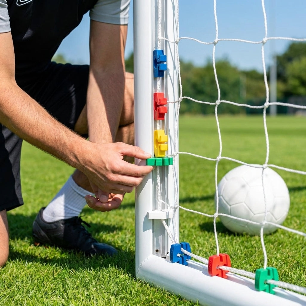 Push & Twist Net Clips for Aluminium Goals in various colours