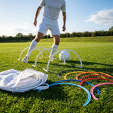 Football training passing arcs made of 34mm PVC