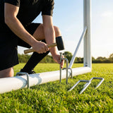 Steel U-Peg Goal Anchors 18in for Outdoor Football Pitches