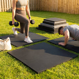 Rubber Gym Flooring Mats in various thicknesses and colours