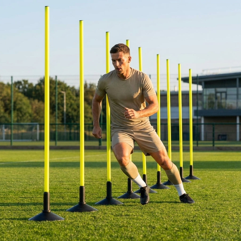 Slalom training poles in vibrant colours for agility training
