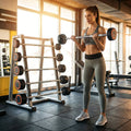 Rubber Barbell Weights with Cast Iron Core for Gym and Home Use