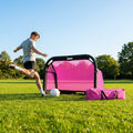 Beach football goal with fluorescent net and aluminium frame