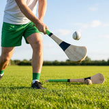 Ash Hurling Stick with custom grip colours, ideal for indoor and outdoor sports