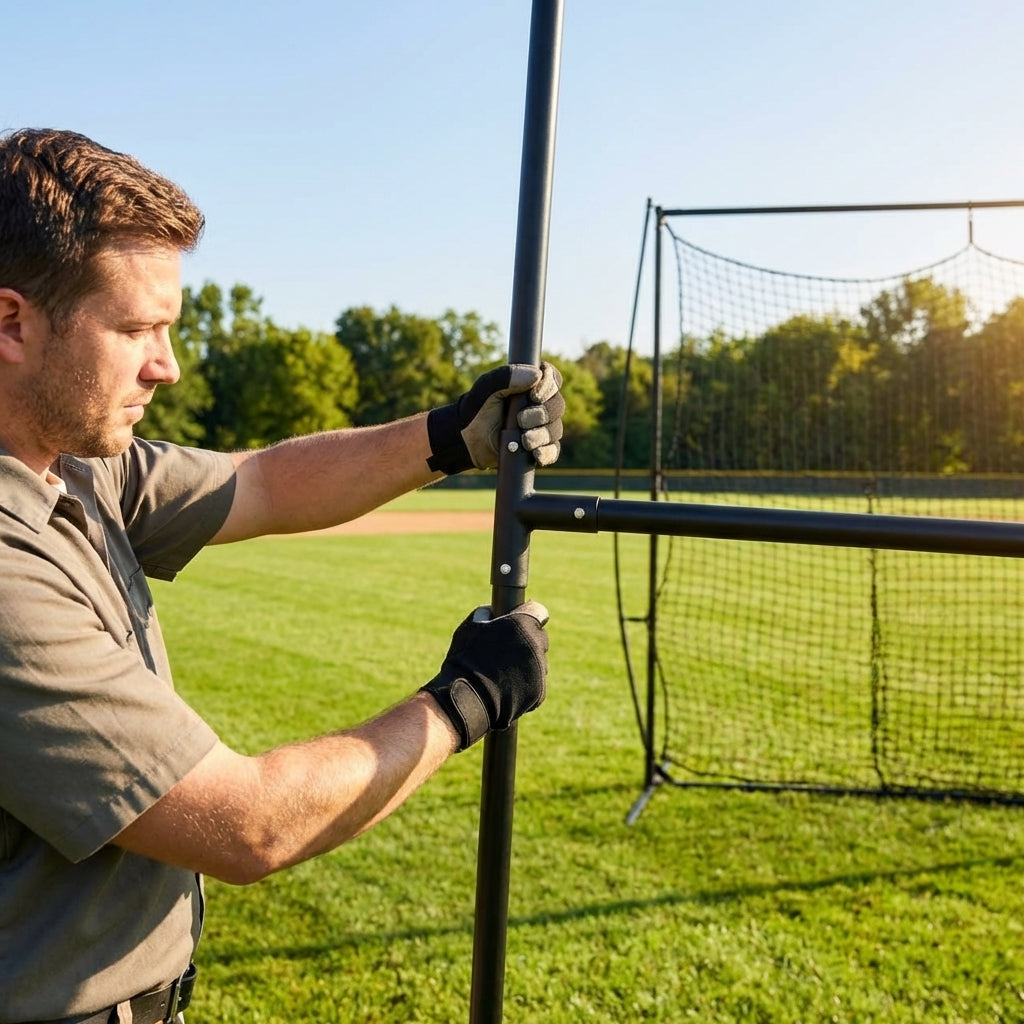 Replacement cage parts for baseball and cricket cages made from galvanised steel