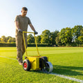 Wheel Transfer Line Marker for sports pitches in yellow steel