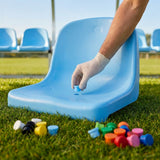 Replacement bungs for dugout seats in various colours
