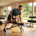Urethane dumbbells with steel core, ideal for gyms