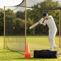 Cricket netting made of high-density polypropylene in black colour