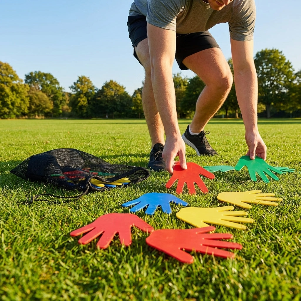 Non-slip hands and feet markers in multiple colours for children