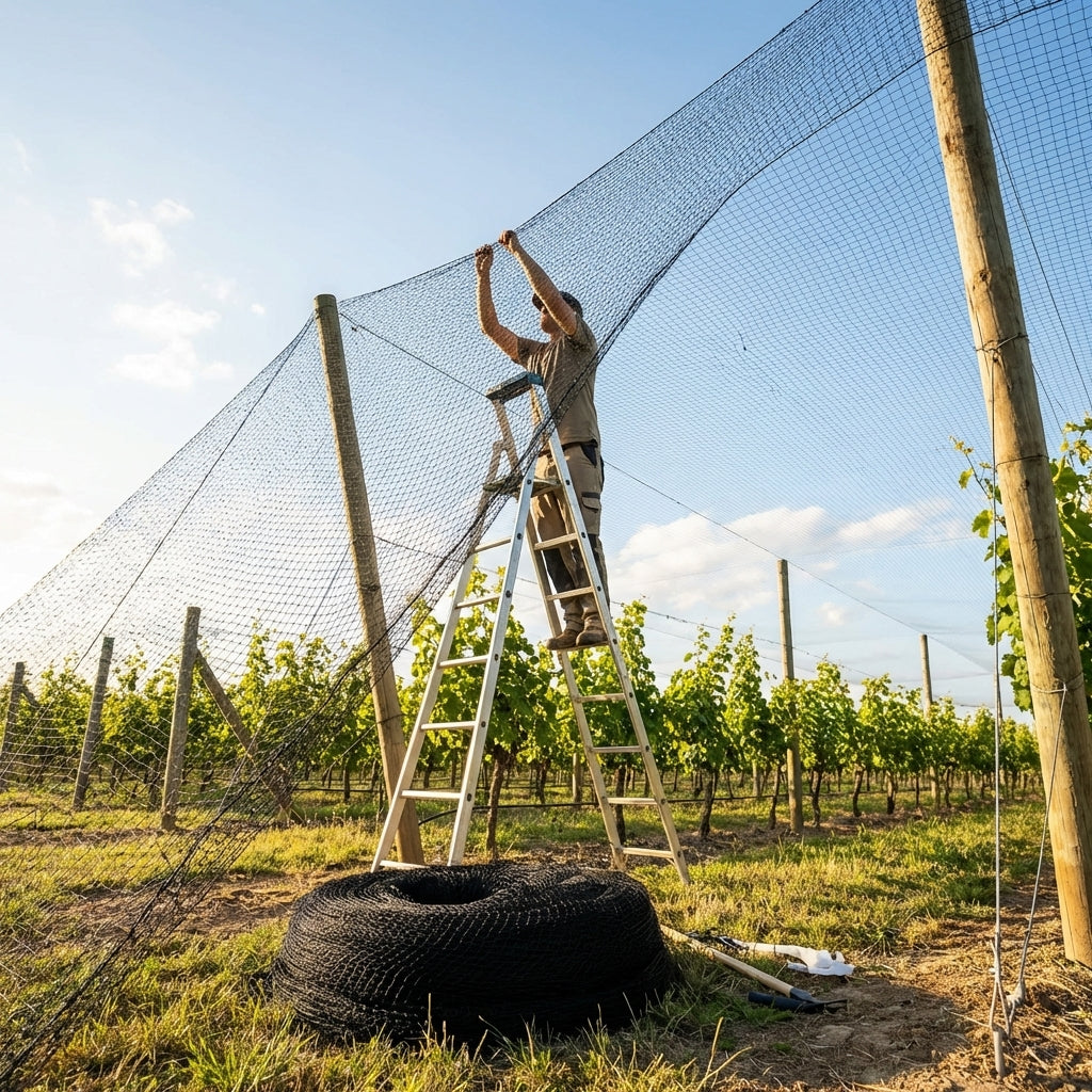 28mm black bird netting for urban and rural protection